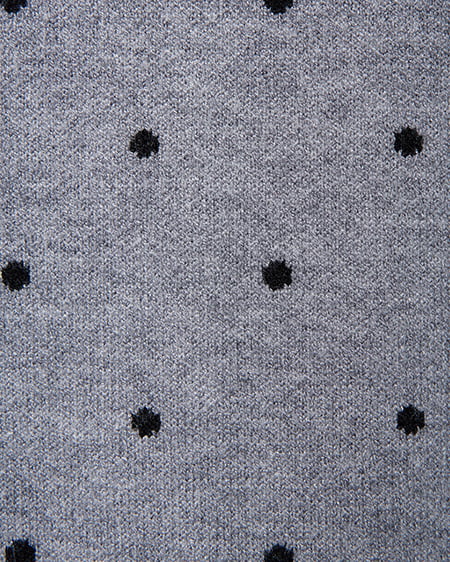 INGNI(イング) ドット柄ニットカーディガン グレー/クロ