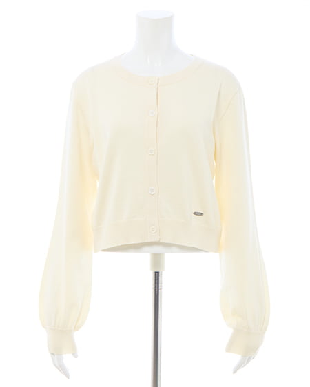 INGNI(イング) プレート付ニットカーディガン アイボリー