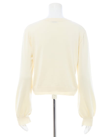 INGNI(イング) プレート付ニットカーディガン アイボリー