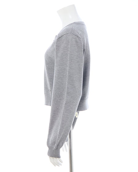 INGNI(イング) プレート付ニットカーディガン グレー