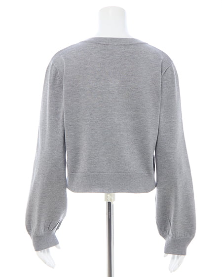 INGNI(イング) プレート付ニットカーディガン グレー