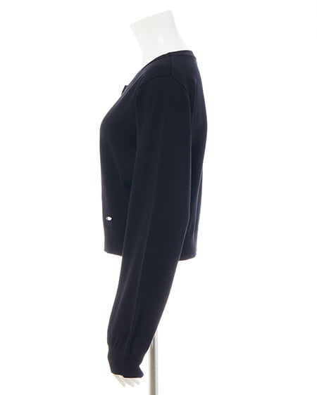 INGNI(イング) プレート付ニットカーディガン クロ