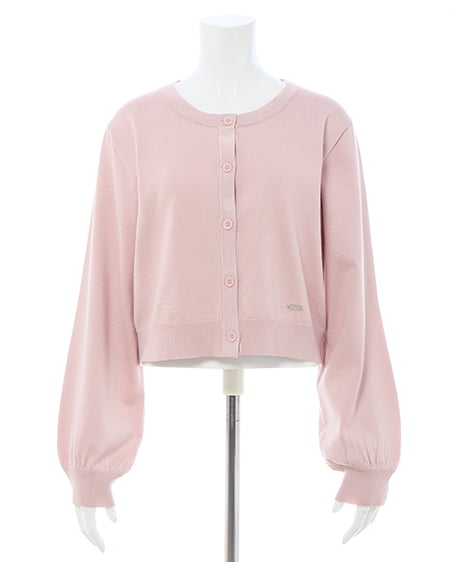 INGNI（イング） プレート付ニットカーディガン ﾋﾟﾝｸ