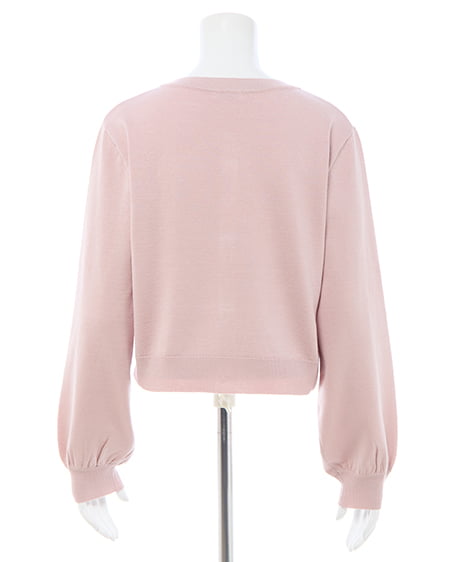 INGNI（イング） プレート付ニットカーディガン ﾋﾟﾝｸ