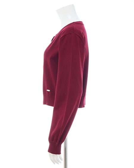 INGNI(イング) プレート付ニットカーディガン ボルドー