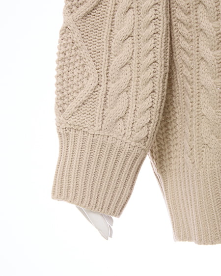 INGNI（イング） ケーブルビッグニットパーカー ﾍﾞｰｼﾞｭ