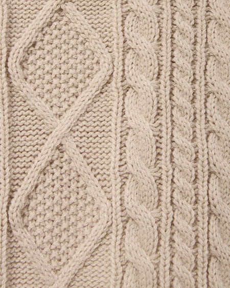 INGNI（イング） ケーブルビッグニットパーカー ﾍﾞｰｼﾞｭ