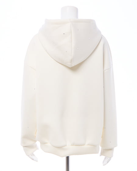 INGNI（イング） ビジュー付ダンボールジップパーカー ｱｲﾎﾞﾘｰ