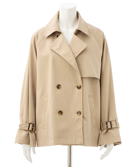 INGNI（イング） ミドル丈トレンチコート ﾗｲﾄﾍﾞｰｼﾞｭ