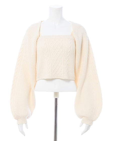 INGNI（イング） ケーブルボレロニットアンサンブル ｱｲﾎﾞﾘｰ