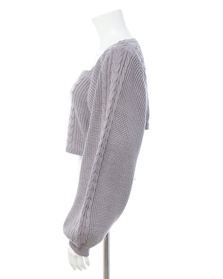 INGNI（イング） ケーブルボレロニットアンサンブル ｸﾞﾚｰ