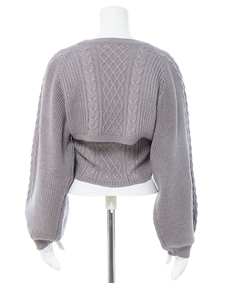 INGNI（イング） ケーブルボレロニットアンサンブル ｸﾞﾚｰ