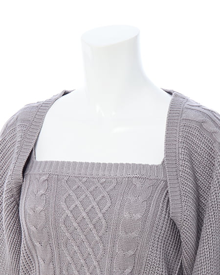 INGNI（イング） ケーブルボレロニットアンサンブル ｸﾞﾚｰ