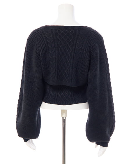 INGNI（イング） ケーブルボレロニットアンサンブル ｸﾛ