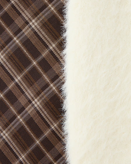 INGNI（イング） シャギーニットボレロ＋マーメイドワンピースセット ｱｲﾎﾞﾘｰ/ﾌﾞﾗｳﾝﾁｪｯｸ