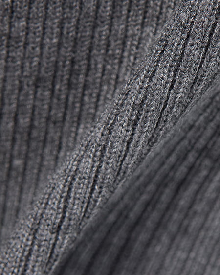 INGNI（イング） 襟付ボウタイニット ﾁｬｺｰﾙｸﾞﾚｰ