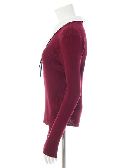 INGNI（イング） 襟付ボウタイニット ﾎﾞﾙﾄﾞｰ