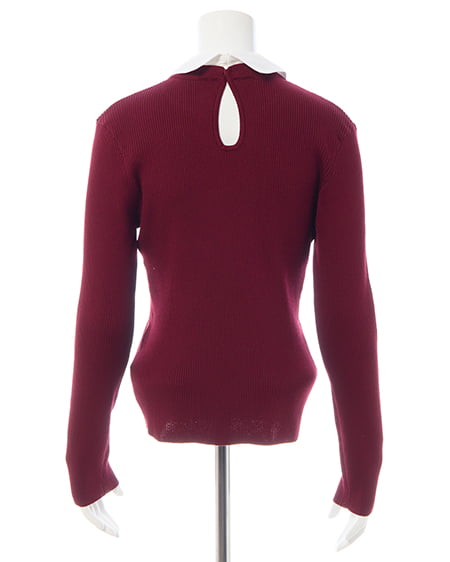 INGNI（イング） 襟付ボウタイニット ﾎﾞﾙﾄﾞｰ