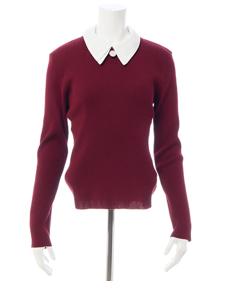 INGNI（イング） 襟付ボウタイニット ﾎﾞﾙﾄﾞｰ