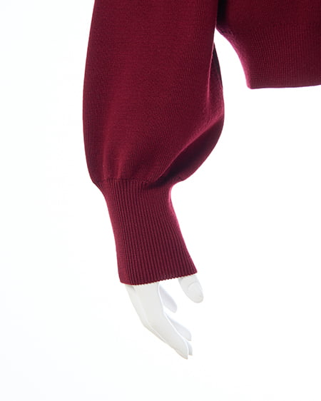 INGNI(イング) 肩開きリボンニット ボルドー