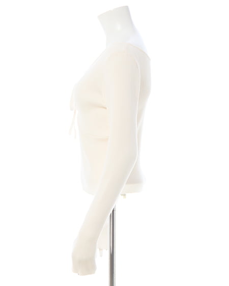 INGNI(イング) フロントギャザーニット オフホワイト