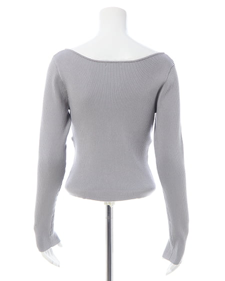 INGNI（イング） フロントギャザーニット ｸﾞﾚｰ