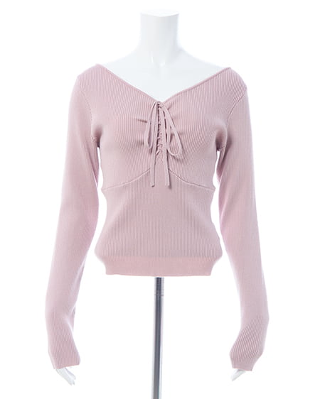 INGNI(イング) フロントギャザーニット ピンク