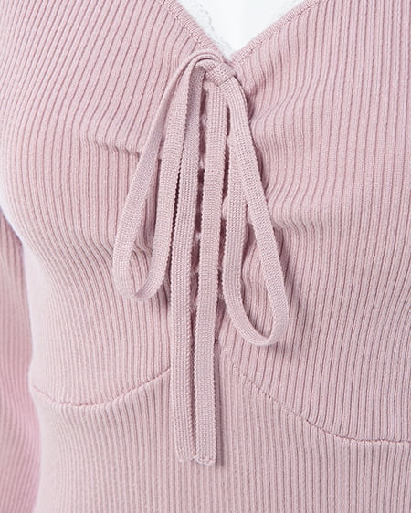 INGNI(イング) フロントギャザーニット ピンク