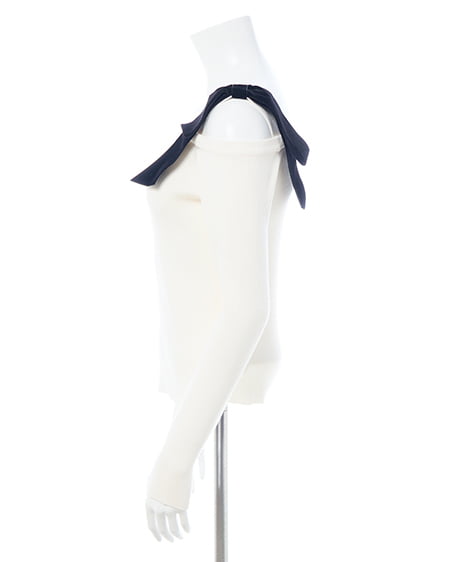 INGNI（イング） リブワンショルベロアリボンニット ｱｲﾎﾞﾘｰ