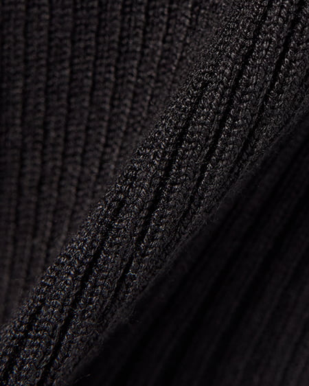 INGNI（イング） リブワンショルベロアリボンニット ｸﾛ