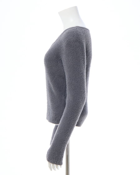 INGNI（イング） フェザークロスニット ﾁｬｺｰﾙｸﾞﾚｰ