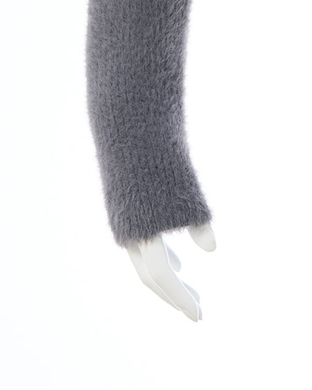 INGNI（イング） フェザークロスニット ﾁｬｺｰﾙｸﾞﾚｰ