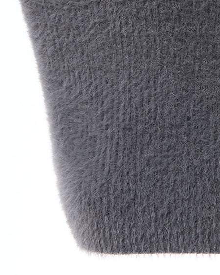 INGNI（イング） フェザークロスニット ﾁｬｺｰﾙｸﾞﾚｰ