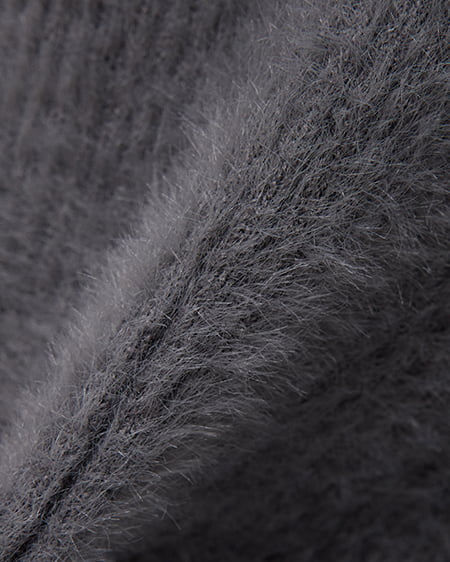 INGNI（イング） フェザークロスニット ﾁｬｺｰﾙｸﾞﾚｰ