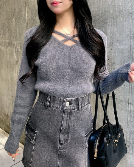 【WEB限定】フェザークロスニット