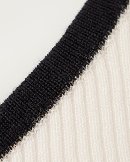 INGNI（イング） デコルテオープンリブニット ｵﾌﾎﾜｲﾄ/ｸﾛ