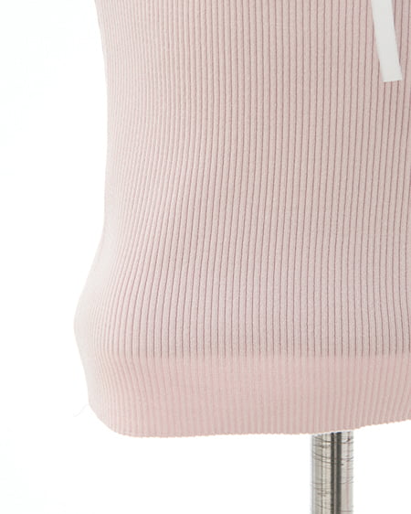 INGNI（イング） デコルテオープンリブニット ﾋﾟﾝｸ/ｵﾌﾎﾜｲﾄ