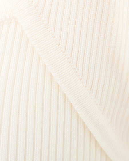 INGNI（イング） デコルテオープン5分袖ニット ｵﾌﾎﾜｲﾄ