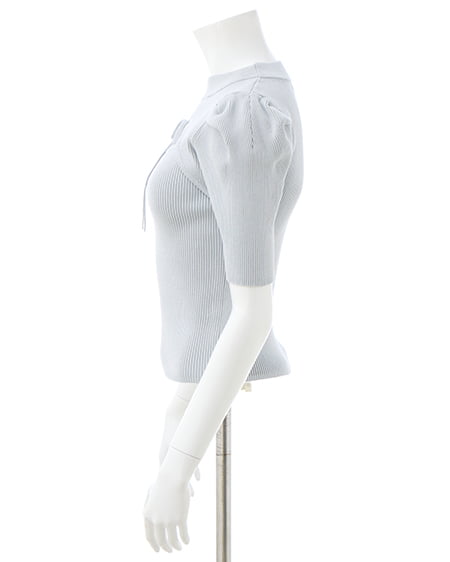 INGNI（イング） デコルテオープン5分袖ニット ｻｯｸｽ