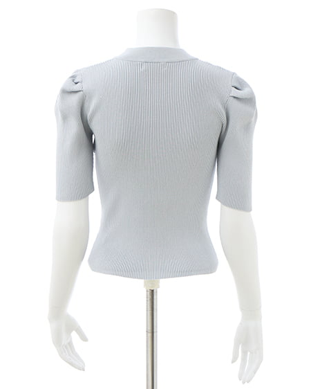 INGNI（イング） デコルテオープン5分袖ニット ｻｯｸｽ