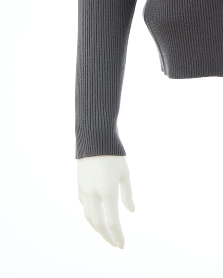 INGNI（イング） 両肩リボンスリットニット ｸﾞﾚｰ