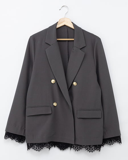 【WEB限定】【9／29 2時までの限定価格】レースフリルテーラードジャケット