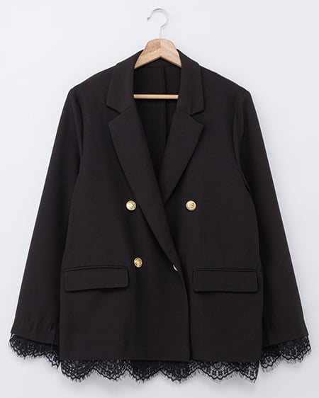 【WEB限定】【9／29 2時までの限定価格】レースフリルテーラードジャケット