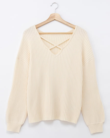 【WEB限定】【9／29 2時までの限定価格】クロスリブニット
