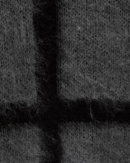 INGNI(イング) チェック柄シャギーニット チャコールグレー/クロ