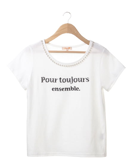 衿パールロゴTシャツ