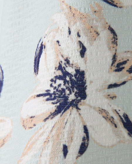 INGNI（イング） シアーチェックx花柄フレアスカート ﾐﾝﾄｸﾞﾘｰﾝ