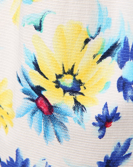 INGNI（イング） フロントレースUP花柄コクーンスカート ﾌﾞﾙｰ/ﾊﾅ