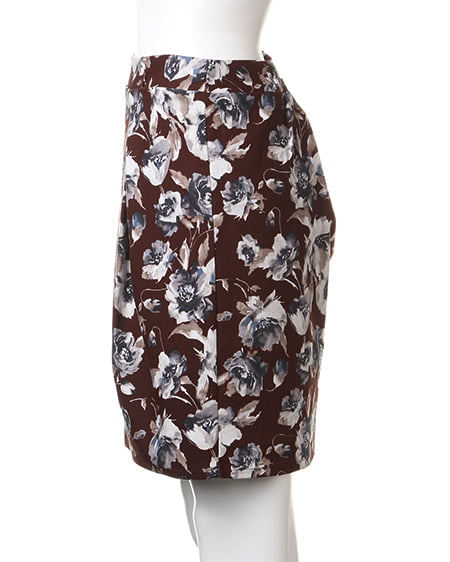 INGNI（イング） 花柄タックコクーンスカート ﾎﾞﾙﾄﾞｰ