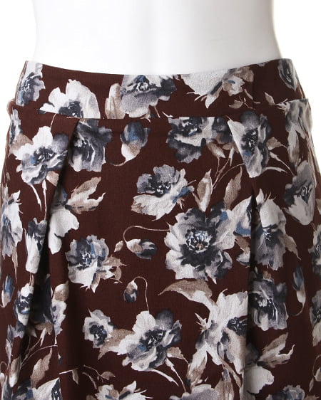 INGNI（イング） 花柄タックコクーンスカート ﾎﾞﾙﾄﾞｰ